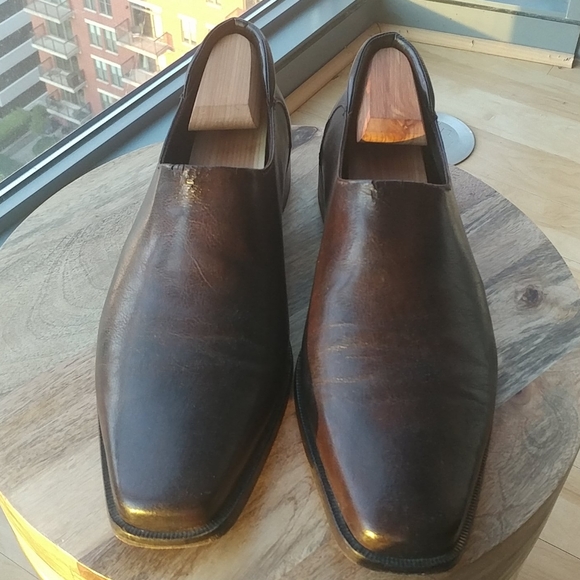 Donald J Pliner Rex dark brown leather loafers 10M - Picture 7 of 9